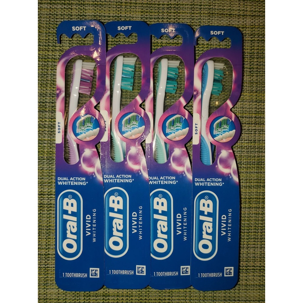 4 toothbrushes soft oral b new